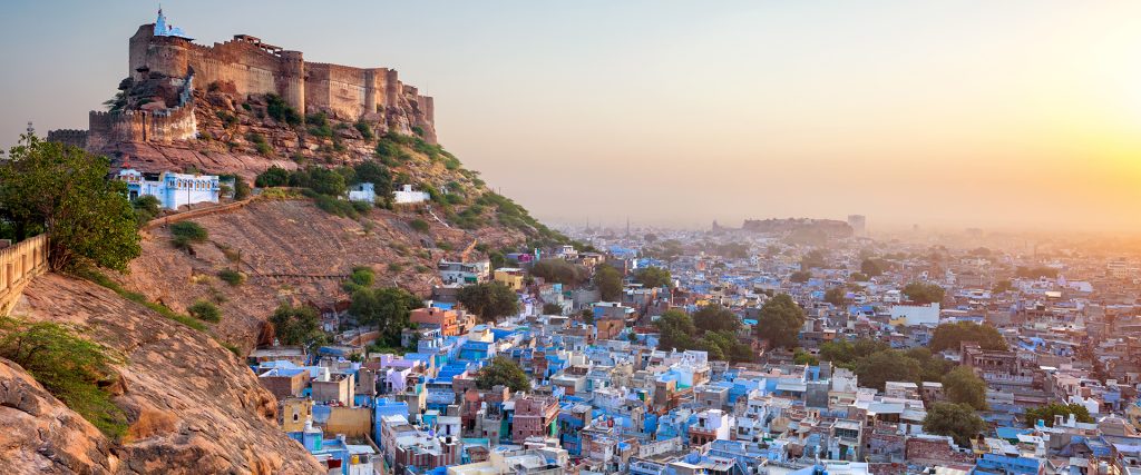 The,Blue,City,And,Mehrangarh,Fort,In,Jodhpur.,Rajasthan,,India